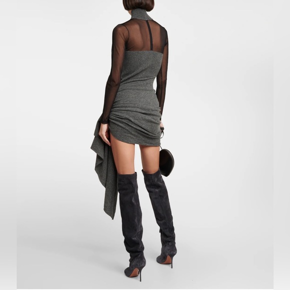 ALAÏA
Mesh and wool draped minidress size 36 - Picture 4 of 16